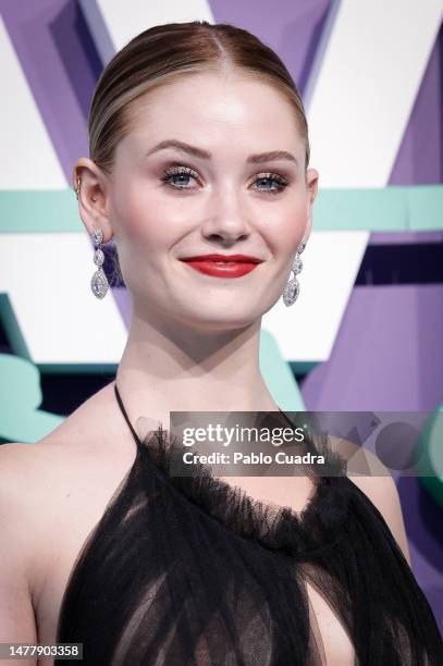 Actress Virginia Gardner attends the "Maravilloso Desastre" premiere at Cines Callao on March 29, 2023 in Madrid, Spain.