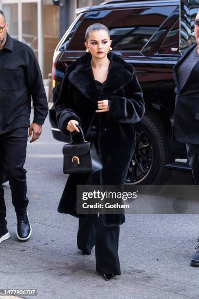 Selena Gomez is seen on the streets of Manhattan on March 29, 2023 in New York City.