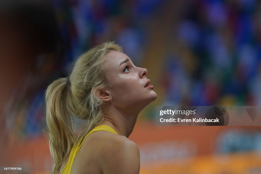 Yevchenko Yuliia Levchenko of Ukraine competes during the high jump women final ...