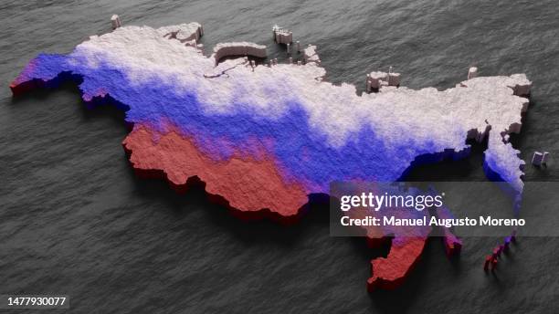 flag and map of russia - digital diplomacy stock pictures, royalty-free photos & images