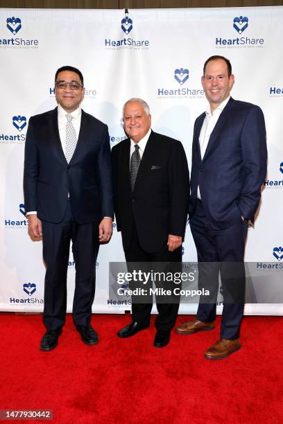 Harry Lennix, Vincent F. Pitta, and Joshua Lamberg attend The 2023 HeartShare Spring Gala at Cipriani Wall Street on March 29, 2023 in New York City.
