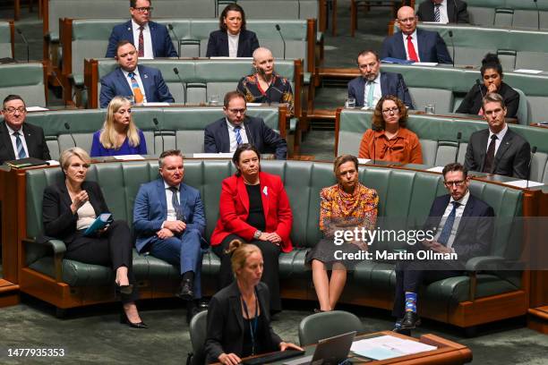 The house of representatives during the Constitution Alteration 2023 bill on March 30, 2023 in Canberra, Australia. The Albanese Government said in a...