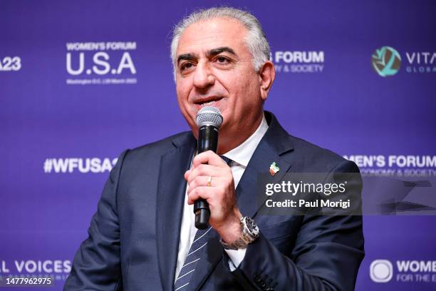 Prince Reza Pahlavi, Advocate for a Secular Democratic Iran, speaks at the 2023 Women’s Forum U.S.A. Hosted by Vital Voices and the Women’s Forum for...