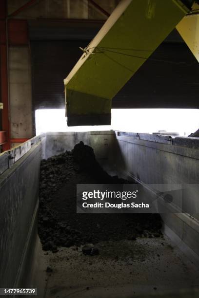 truck loading with shoot and conveyor - bituminous coal stock pictures, royalty-free photos & images
