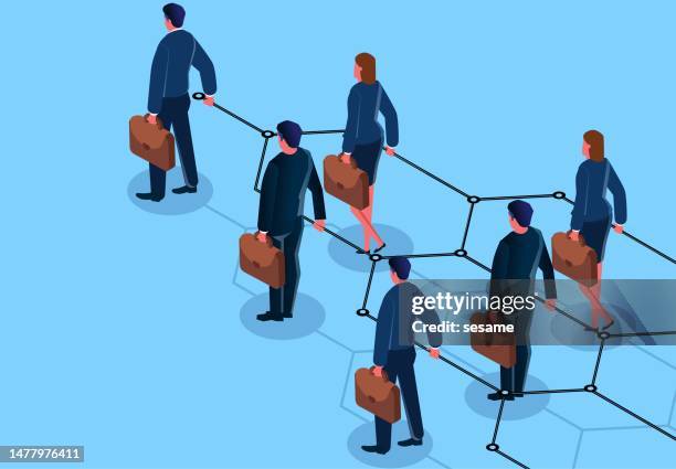 stockillustraties, clipart, cartoons en iconen met company personnel structure or business organization and management, corporate bodies management network, establishment of business or partnership, marketing strategies, investment or recruitment of partners, illegal pyramid - hiërarchie