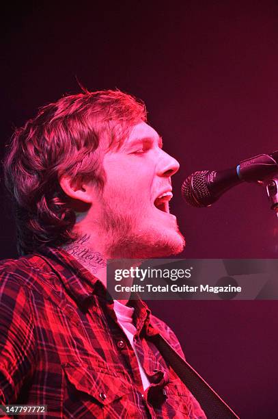 Brian Fallon of American rock band The Gaslight Anthem performing on stage during The Revival Tour, October 17 Portsmouth Wedgewood Rooms.