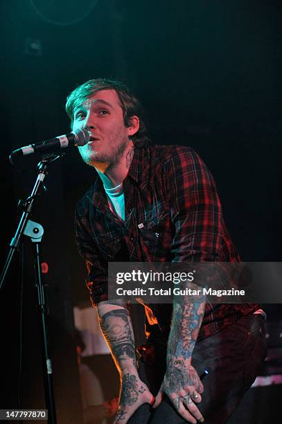 Brian Fallon of American rock band The Gaslight Anthem performing on stage during The Revival Tour, October 17 Portsmouth Wedgewood Rooms.