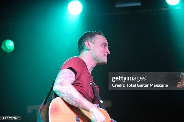 Dave Hause of American punk rock band The Loved Ones performing on stage during The Revival Tour, October 17 Portsmouth Wedgewood Rooms.