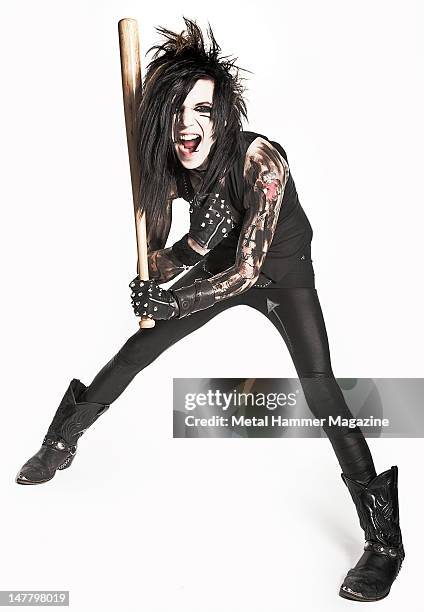 Andy Biersack of American glam rock band Black Veil Brides, photographed during a portrait shoot for Metal Hammer Magazine/Future via Getty Images,...