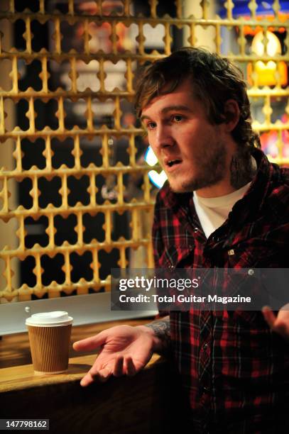 Brian Fallon of American rock band The Gaslight Anthem during an interview for Total Guitar Magazine/Future via Getty Images, October 17 Portsmouth...