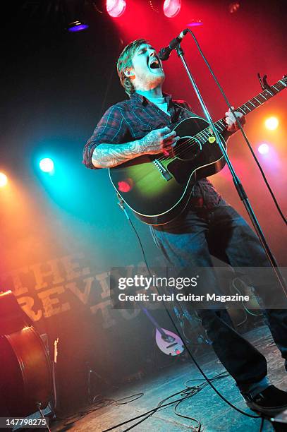 Brian Fallon of American rock band The Gaslight Anthem performing on stage during The Revival Tour, October 17 Portsmouth Wedgewood Rooms.