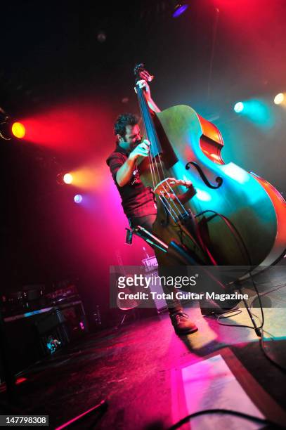 Bassist Joe Ginsberg performing on stage during The Revival Tour, October 17 Portsmouth Wedgewood Rooms.