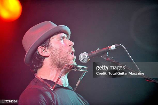 Chuck Ragan of American punk rock band Hot Water Music performing on stage during The Revival Tour, October 17 Portsmouth Wedgewood Rooms.