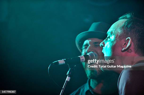 Chuck Ragan of Hot Water Music and Dave Hause of The Loved Ones performing on stage during The Revival Tour, October 17 Portsmouth Wedgewood Rooms.