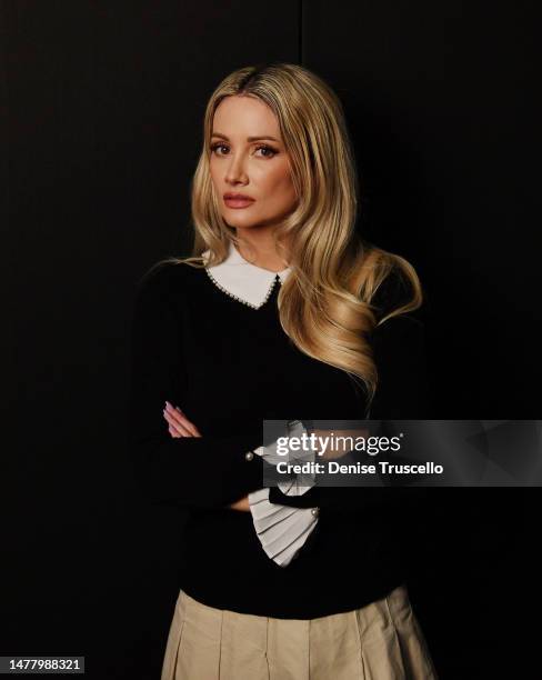 Holly Madison poses during a portrait shoot at Casa RaLuMaCa on March 29, 2023 in Las Vegas, Nevada.