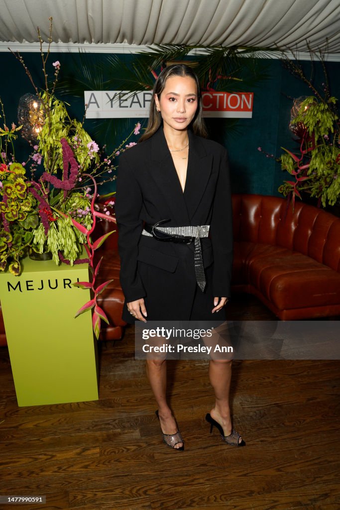 Jamie Chung poses as Mejuri and Sophia Bush host Los Angeles dinner