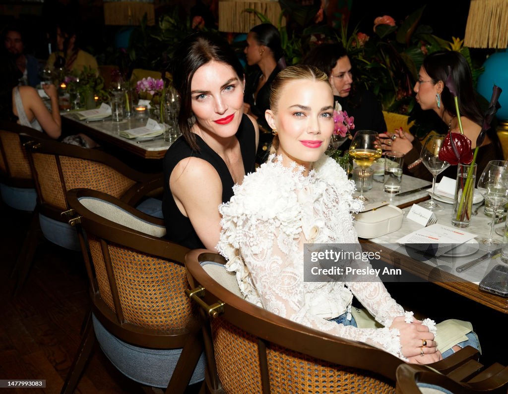 Hilary Rhoda and Rebecca Rittenhouse pose as Mejuri and Sophia Bush