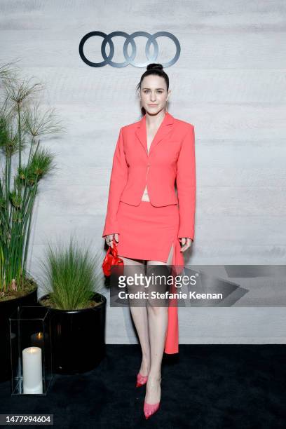 Rachel Brosnahan attends as Hollywood celebrates Audi Activesphere Concept Vehicle at Goya Studios on March 29, 2023 in Los Angeles, California.