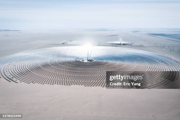 aerial view of photovoltaic power station - biggest stock pictures, royalty-free photos & images