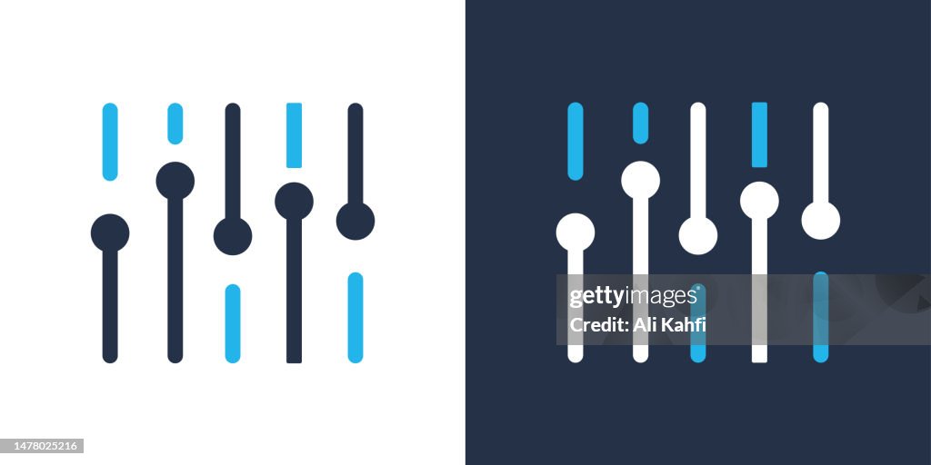 Audio sliders icon. Solid icon vector illustration. For website design, logo, app, template, ui, etc.