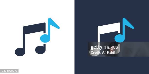 ilustraciones, imágenes clip art, dibujos animados e iconos de stock de icono de nota musical. ilustración vectorial de icono sólido. para diseño de sitios web, logotipo, aplicación, plantilla, interfaz de usuario, etc. - notas-musicales