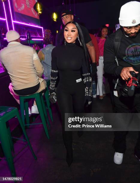 Ariana Fletcher attends the Hype Hair Magazine cover release party in her honor at CRU Lounge on March 29, 2023 in Alpharetta, Georgia.