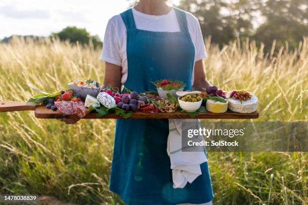 smorreboard at dusk - wooden board　food stock pictures, royalty-free photos & images