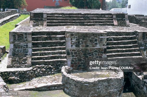 Temple-calendrier avec autel circulaire, site aztèque de Tlatelolco 1345-1521