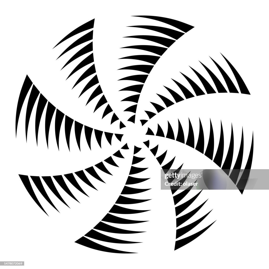 Rotating Eight Section Concentric Triangular Circular Pattern High-Res ...