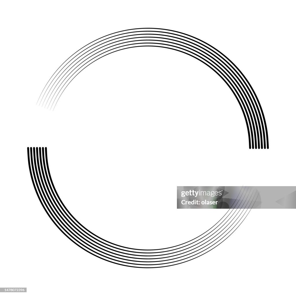 Concentric semi circles lines pattern, with copy space