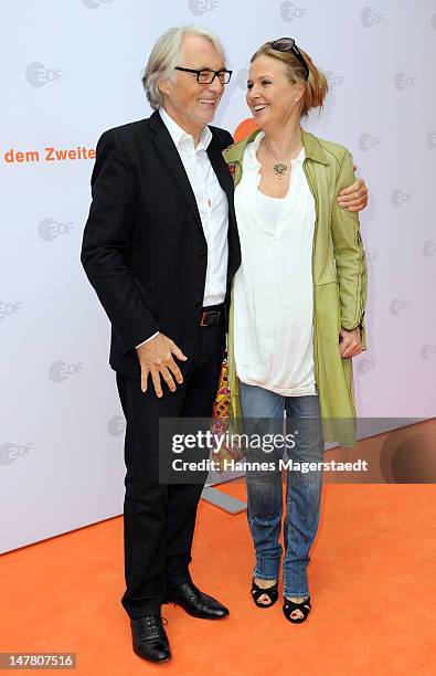 Reinhold Elschot and actress Katharina Boehm attend the ZDF reception during the Munich Film Festival 2012 at the H'ugo's on July 3, 2012 in Munich,...