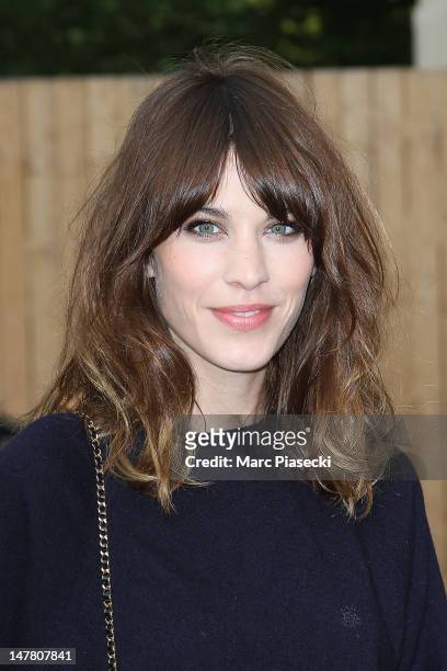 Alexa Chung attends the Chanel Haute-Couture Show as part of Paris Fashion Week Fall / Winter 2013 at Grand Palais on July 3, 2012 in Paris, France.