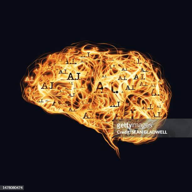 ai brain concept - brain thinking goal setting stock pictures, royalty-free photos & images