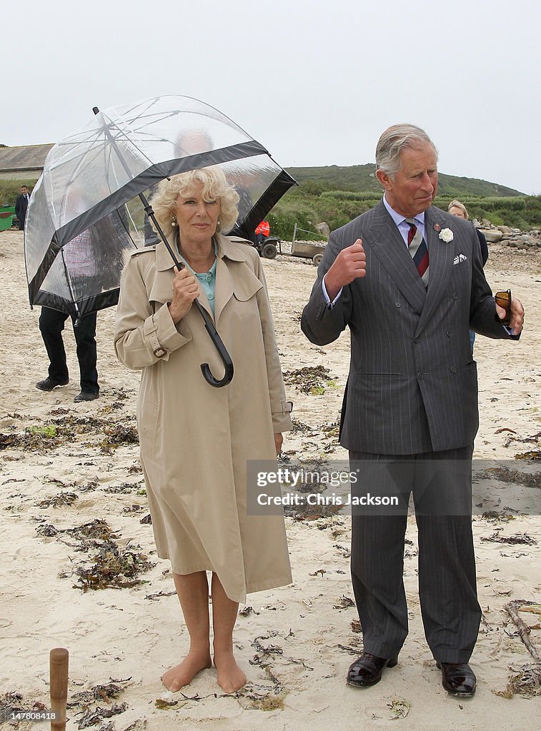 The Prince Of Wales And Duchess Of Cornwall Visit Cornwall And The Isles Of Scilly - Day Two