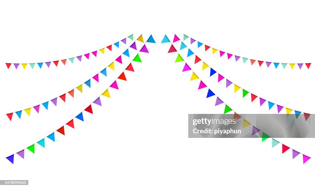 Colorful File Flags Illustration Of Colorful Flags On A White Background Vector Graphics ...
