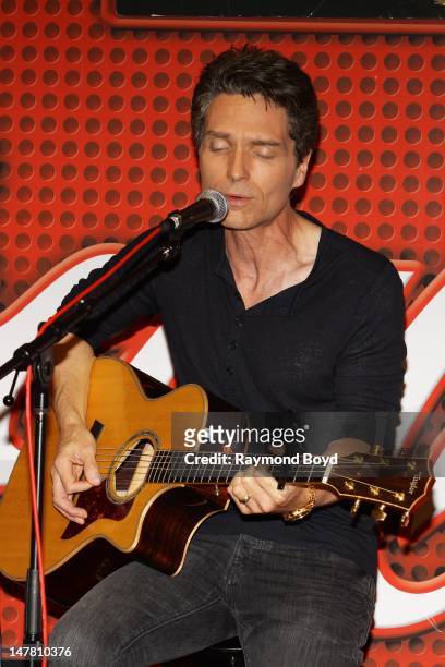 Singer and producer Richard Marx, performs in the WLIT-FM "Coca-Cola Lounge" in Chicago, Illinois on JUNE 21, 2012.