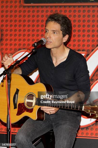 Singer and producer Richard Marx, is interviewed in the WLIT-FM "Coca-Cola Lounge" in Chicago, Illinois on JUNE 21, 2012.