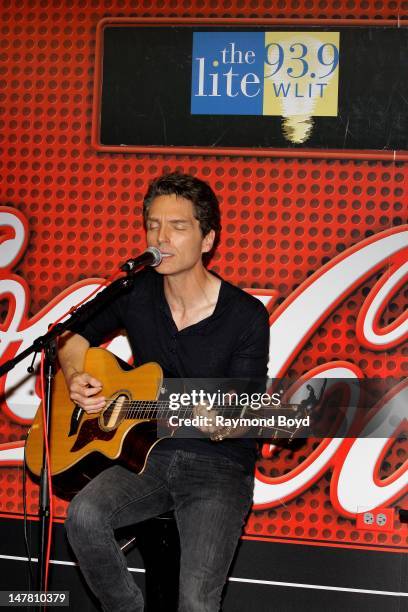Singer and producer Richard Marx, performs in the WLIT-FM "Coca-Cola Lounge" in Chicago, Illinois on JUNE 21, 2012.