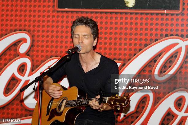 Singer and producer Richard Marx, performs in the WLIT-FM "Coca-Cola Lounge" in Chicago, Illinois on JUNE 21, 2012.