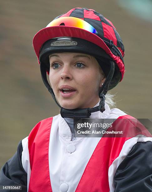 Leonna Mayor poses at Brighton racecourse on July 03, 2012 in Brighton, England.