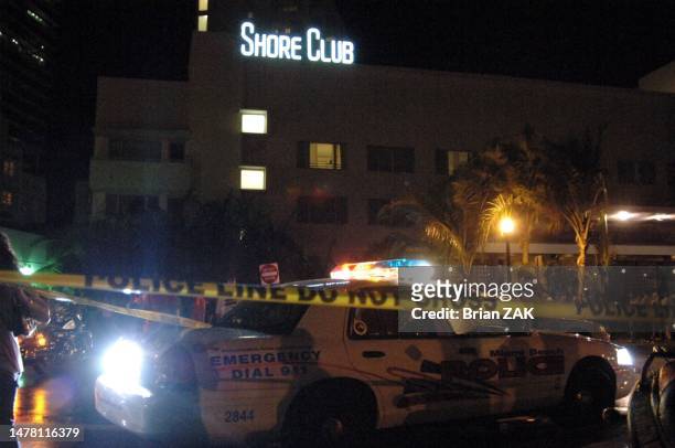 Suites du tir contre Suge Knight à Miami au Shore Club, le 27 août 2005.