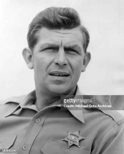 Actor Andy Griffith poses for a portrait as Sheriff Andy Taylor circa 1965 in los Angeles, California.