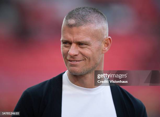 West Ham United head coach Paul Konchesky before the FA Women's Super League match between Manchester United and West Ham United at Old Trafford on...