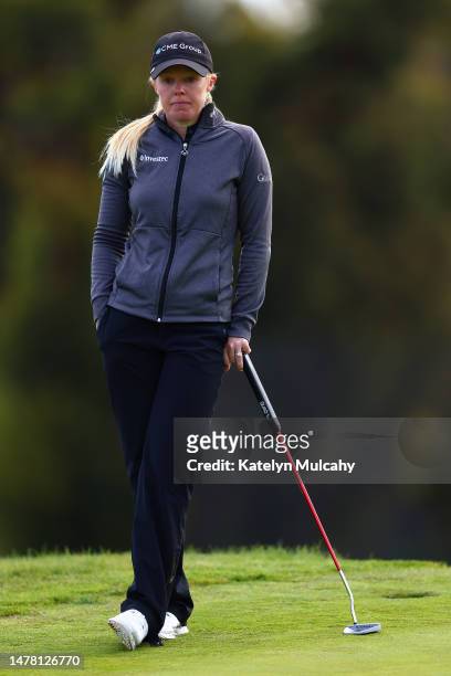 Stephanie Meadow of Northern Ireland stands on the 15th green during the first round of the DIO Implant LA Open at Palos Verdes Golf Club on March...