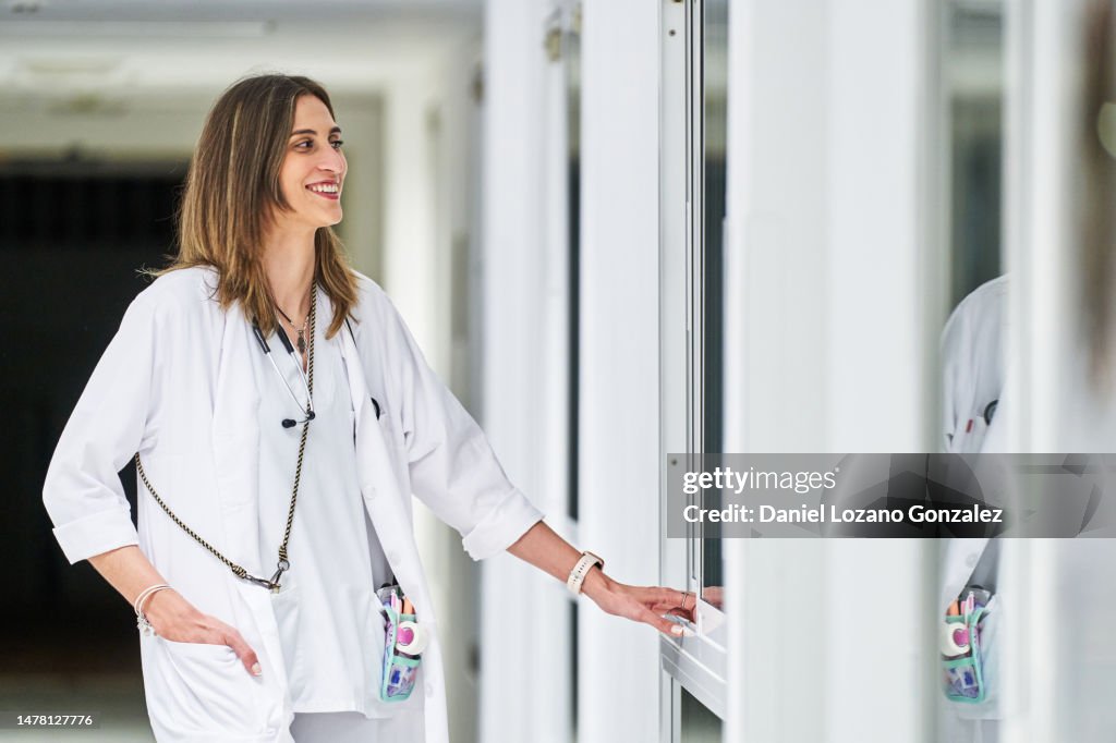 Doctor talking with colleagues in the hospital