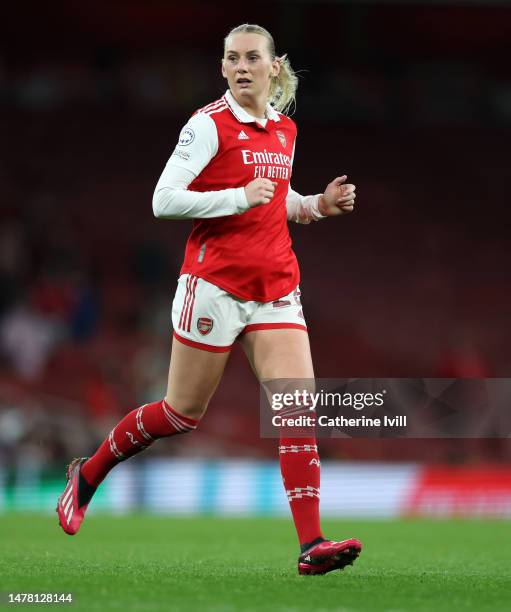 Stina Blackstenius of Arsenal during the UEFA Women's Champions League quarter-final 2nd leg match between Arsenal and FC Bayern München at Emirates...