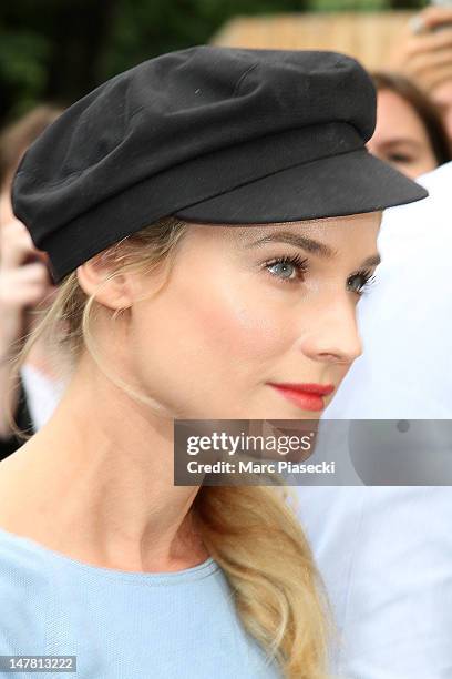 Diane Kruger attends the Chanel Haute-Couture Show as part of Paris Fashion Week Fall / Winter 2012/13 at Grand Palais on July 3, 2012 in Paris,...