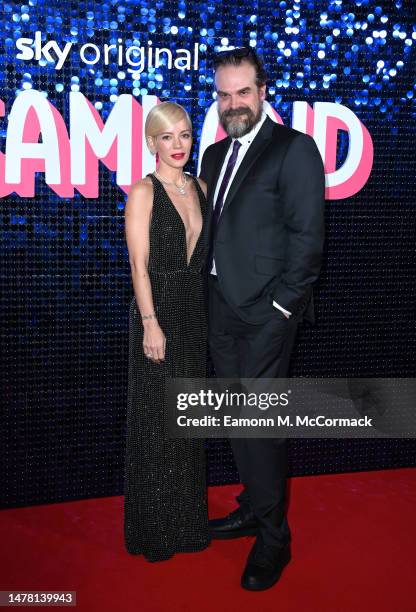 Lily Allen and David Harbour attending the "Dreamland" Special Screening at Picturehouse Central on March 30, 2023 in London, England.