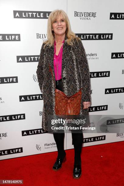 Siobhan Finneran arrives at the West End opening of "A Little Life" at Harold Pinter Theatre on March 30, 2023 in London, England.