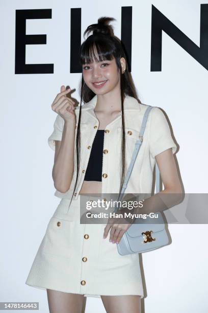 Lisa aka Lalisa Manoban of girl group BLACKPINK is seen at the 'CELINE' pop-up store opening at The Hyundai on March 30, 2023 in Seoul, South Korea.